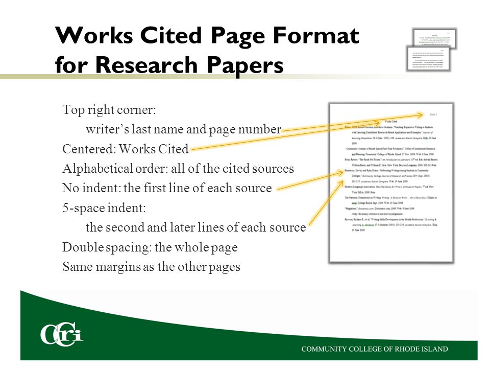 How to Do the Works Cited Page on a Research Paper
